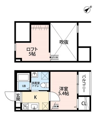 大高駅 徒歩5分 2階の物件間取画像